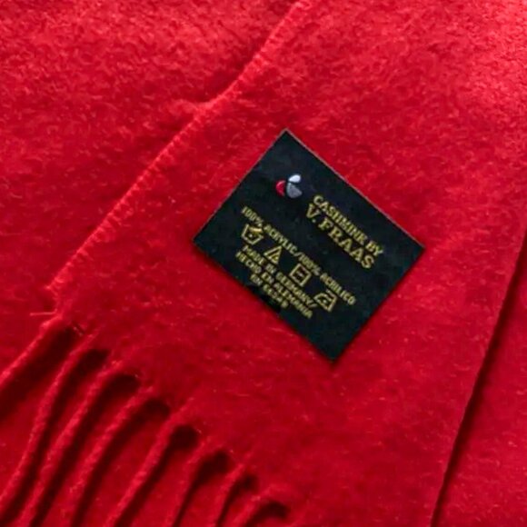 Cashmink by V. Frass Red Scarf - Picture 2 of 6